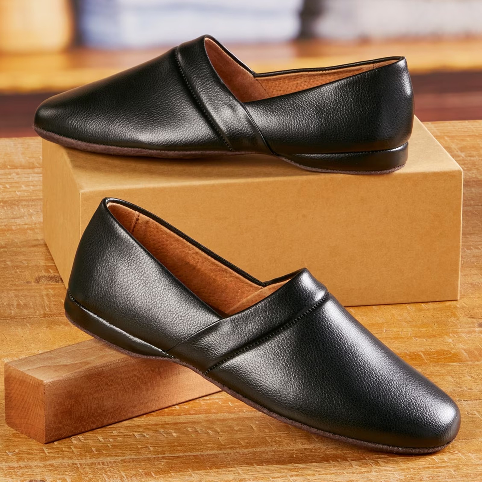 Men's Classic Leather Slippers