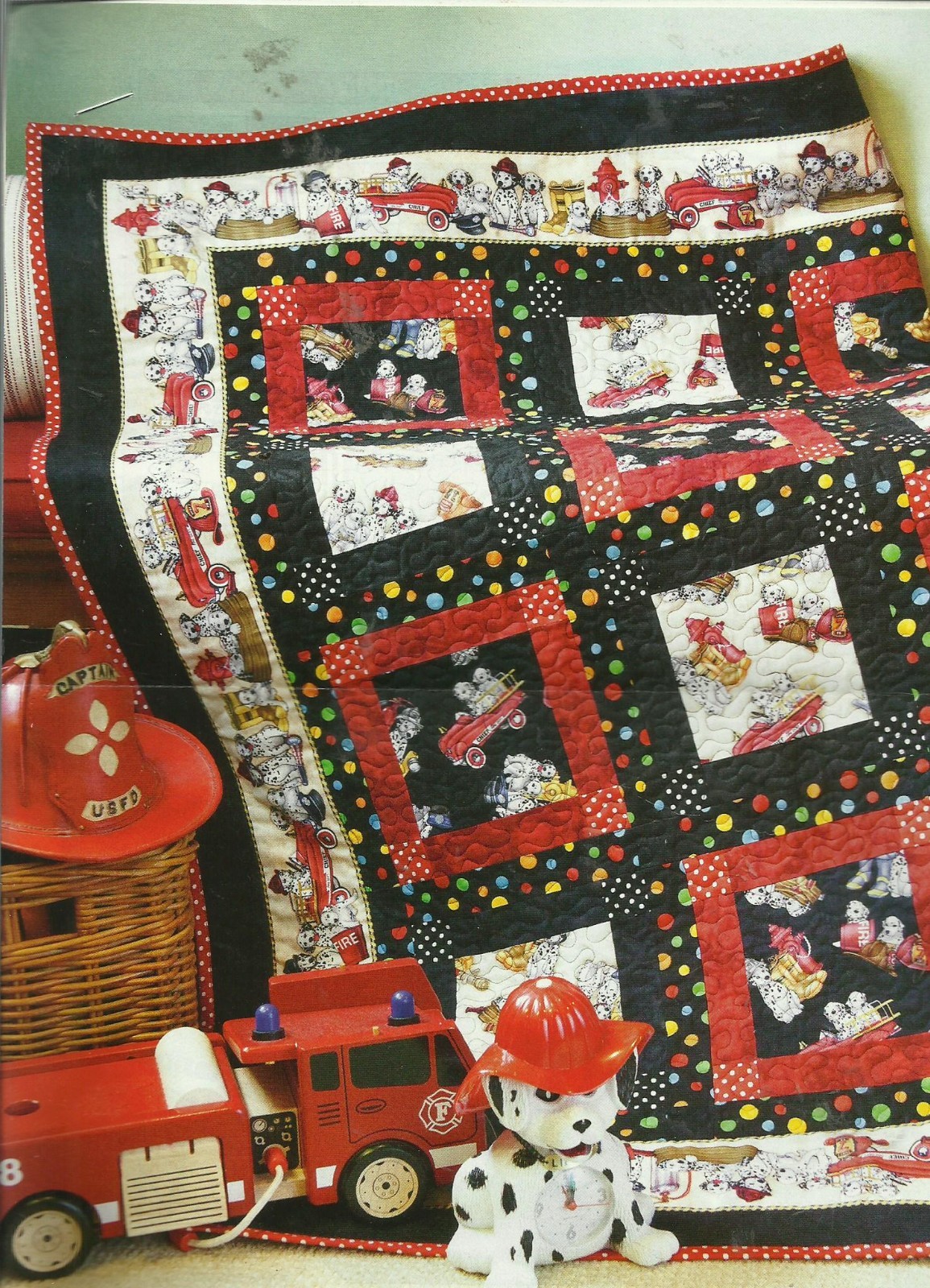 D0145 FIREHOUSE FRIENDS CHILDREN'S  QUILT PATTERN/INSTRUCTIONS