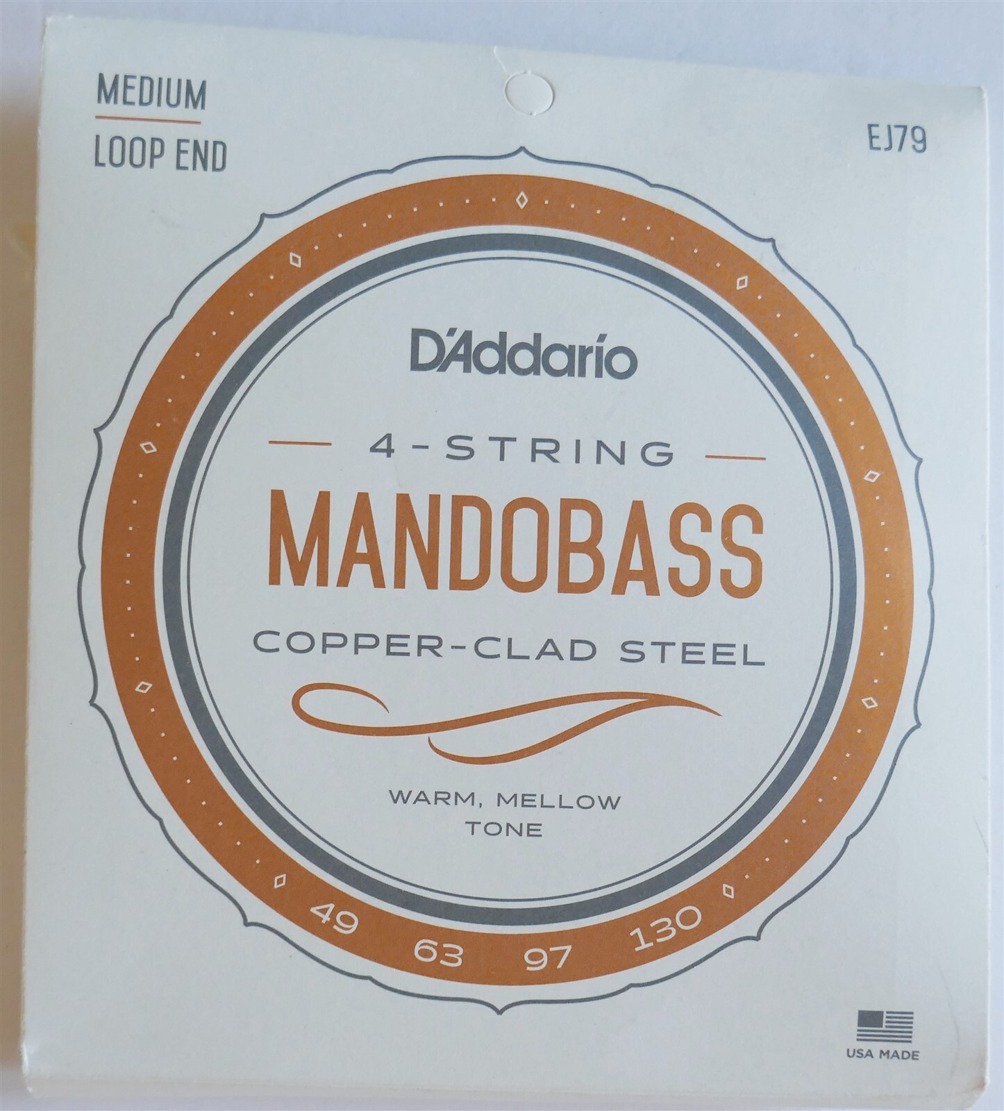 NEW D'Addario EJ79 Copper Mandobass Strings, 49-130