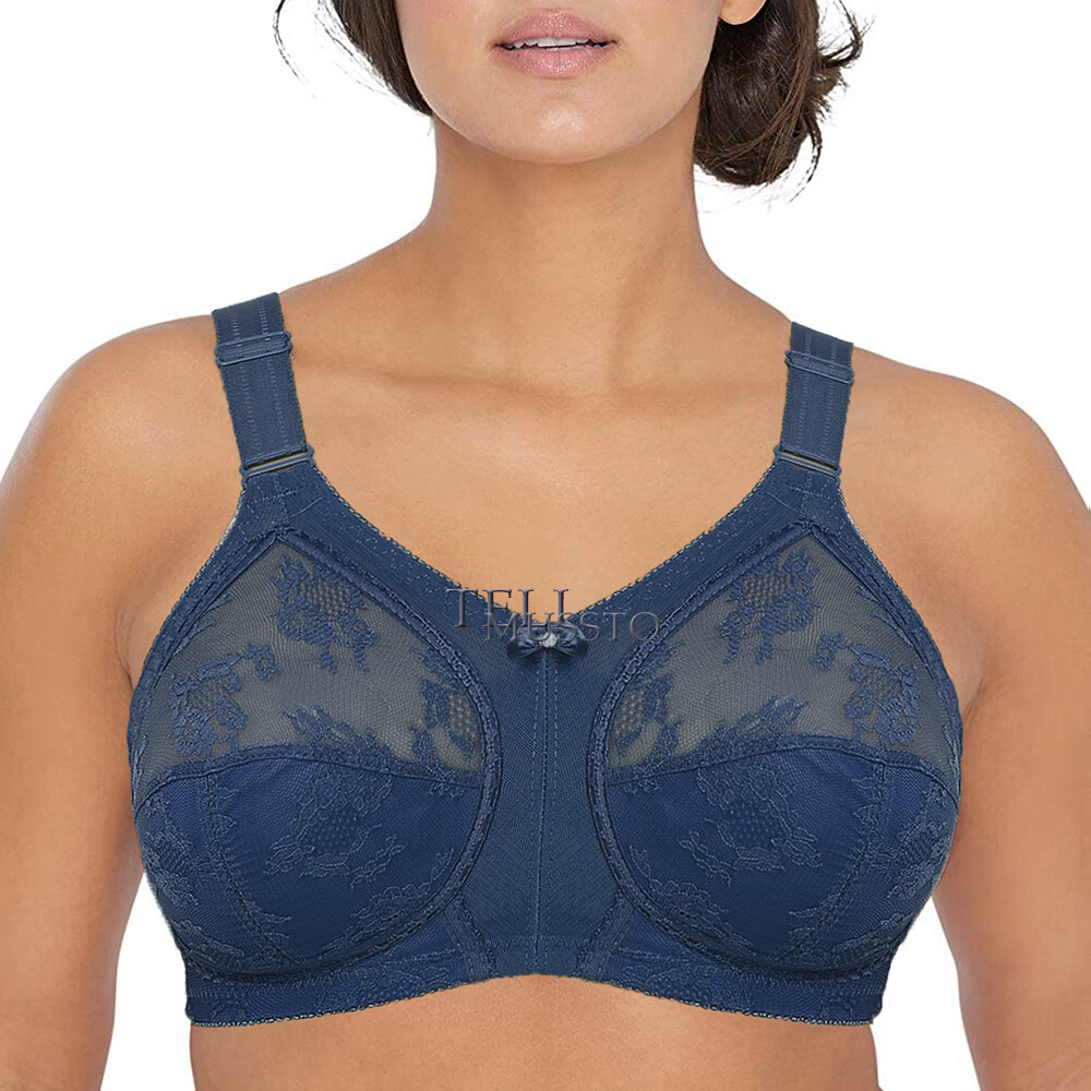 Women's Full Figure Wirefree Minimizer Support Bra Non Padded Plus Size 34 - 50