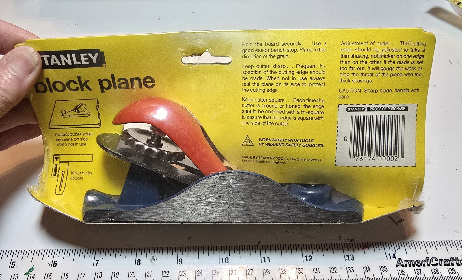 Stanley Block Plane 12-247N In Original Packaging