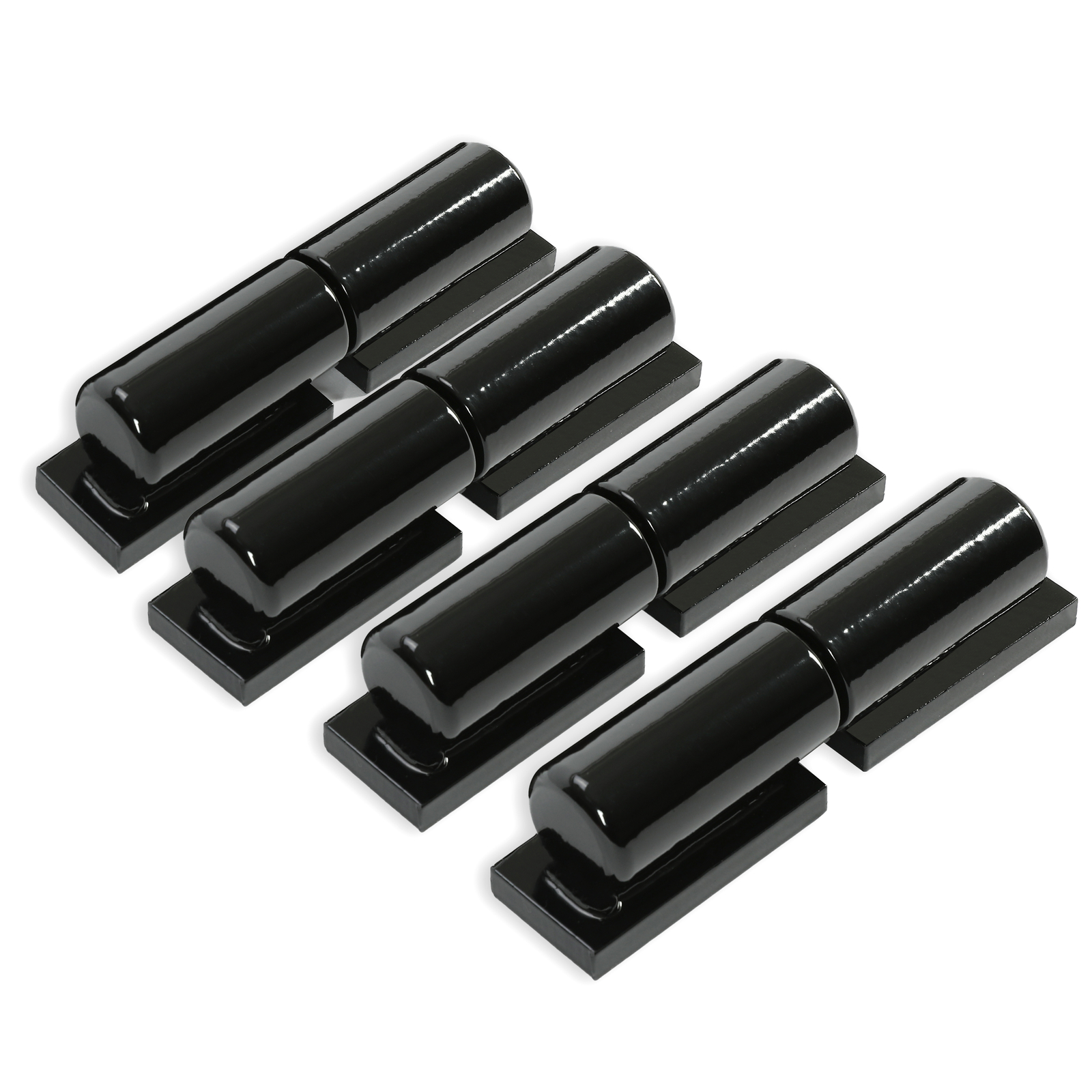 7" Barrel Hinge | Gloss BLK | Heavy Duty Pair Weld-on Metal Gates Doors | 4 Pack