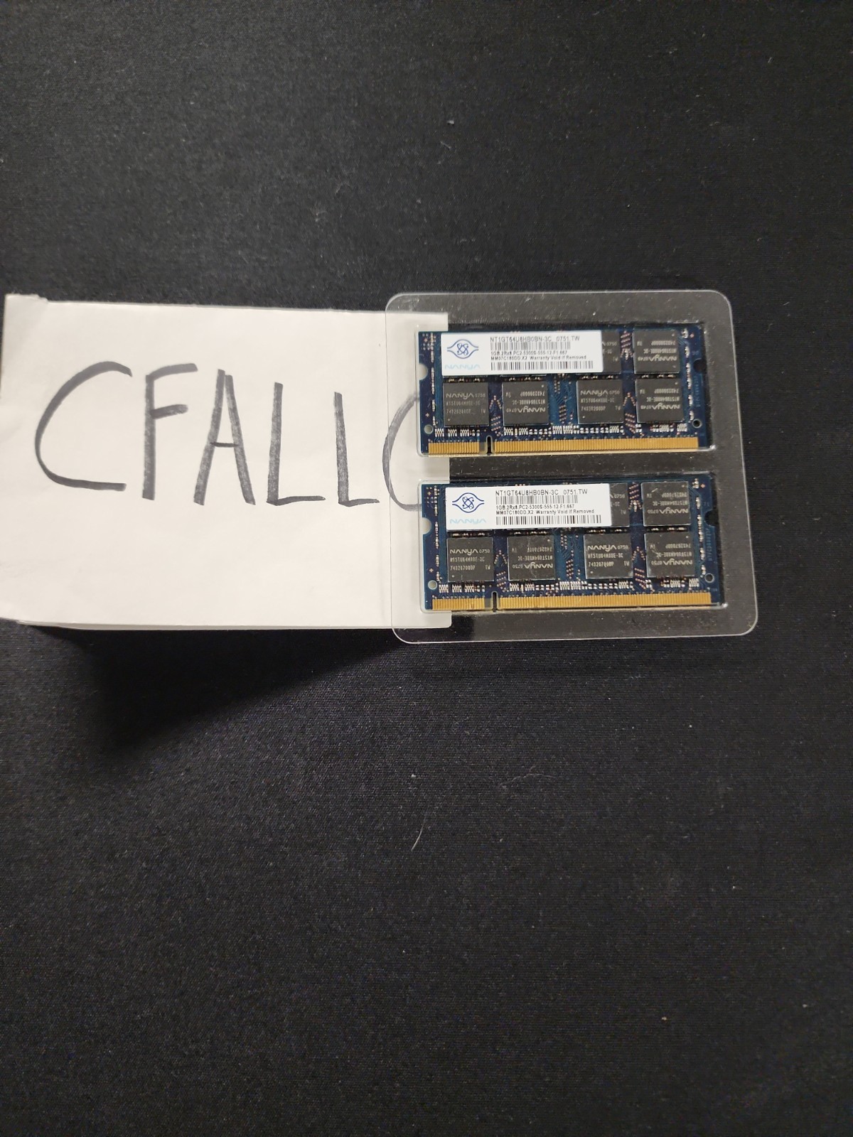 2x Nanya 1GB 2Rx8 PC2-5300S DDR2 Memory Ram NT1GT64U8HB0BN-3C 2 Gb Total
