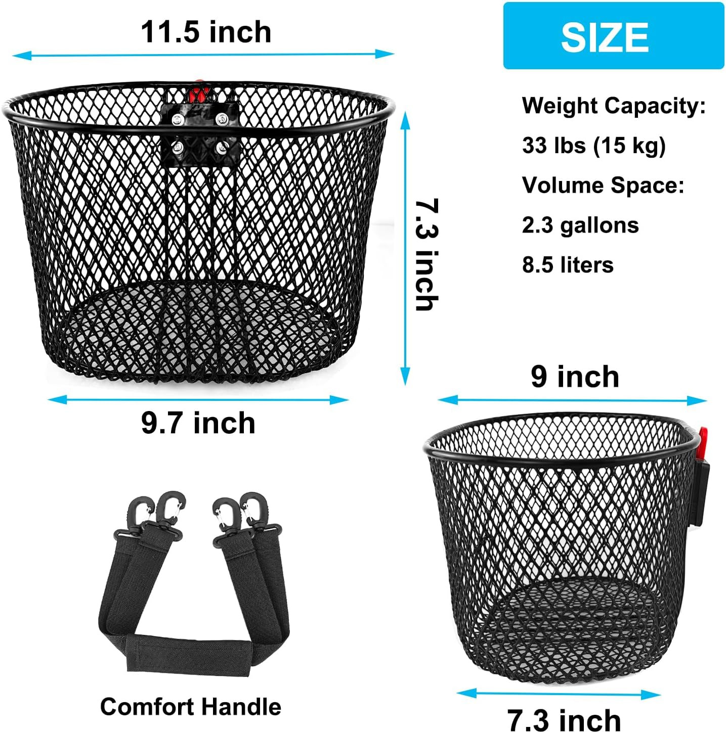 Knee Scooter Front Basket Quick Release Removable Fits Most Knee Scooters