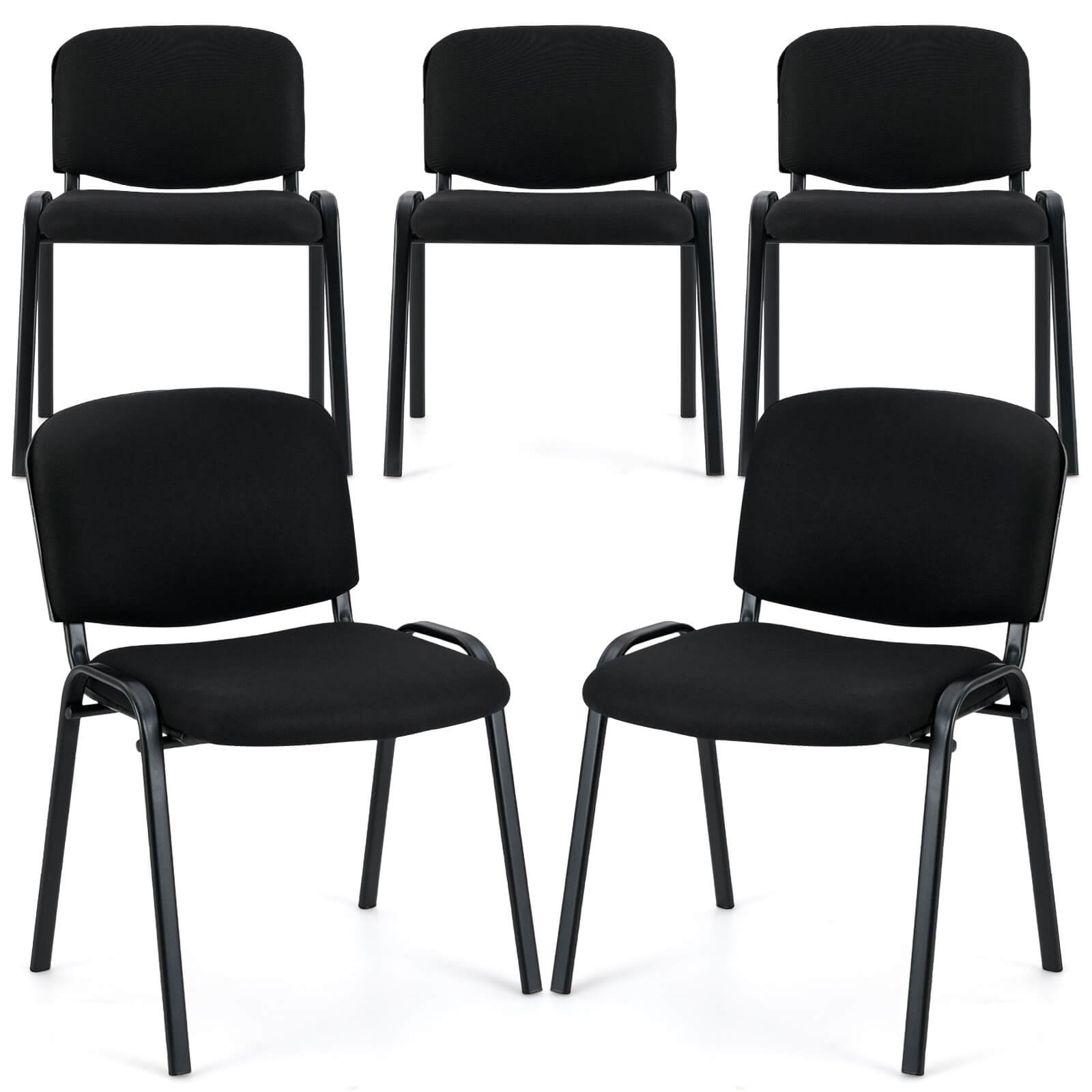 Set of 5 Conference Chair Elegant Design Office Waiting Room Guest Reception New