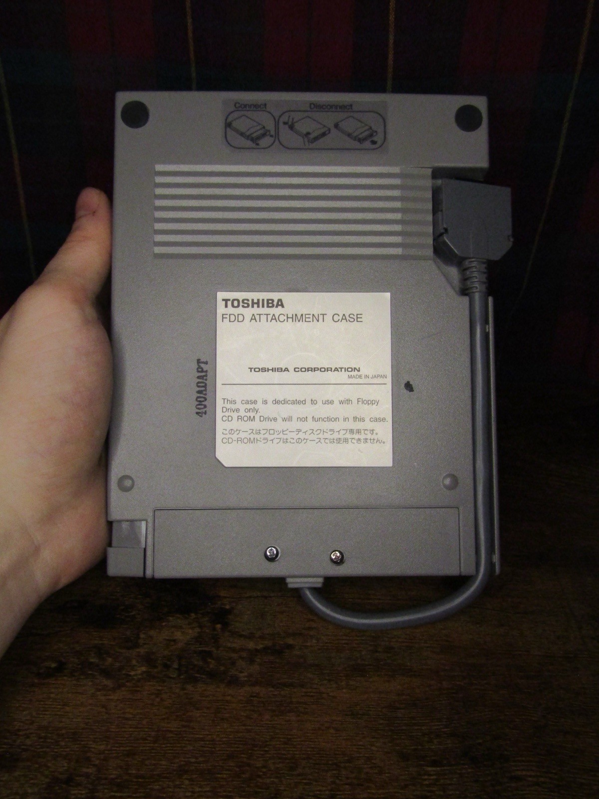 Toshiba FDD Attachment Case & External 3.5 Floppy Drive