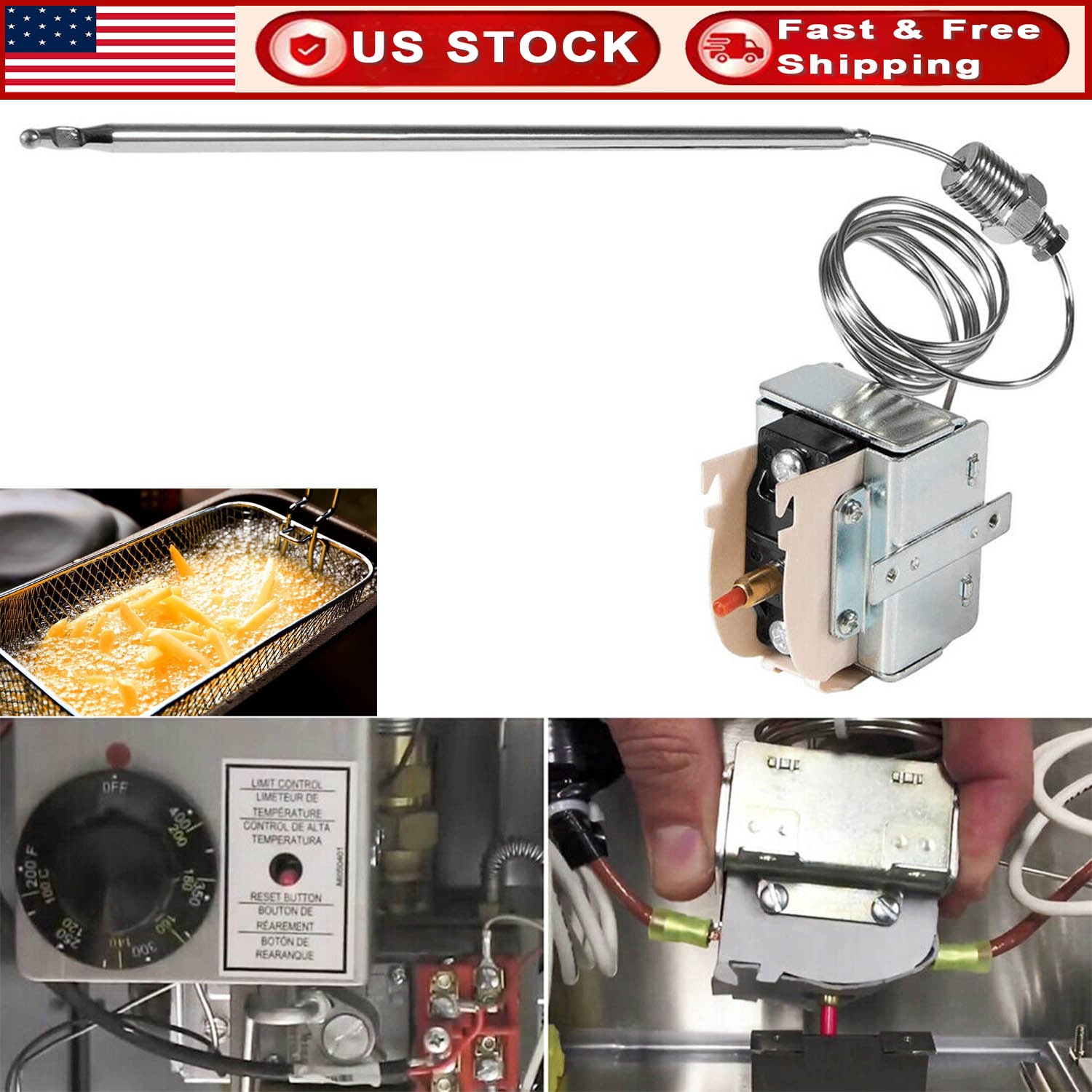 PP10084 LCHM050300000 High Limit Switch for Pitco / Gas Fryer Safety Thermostat