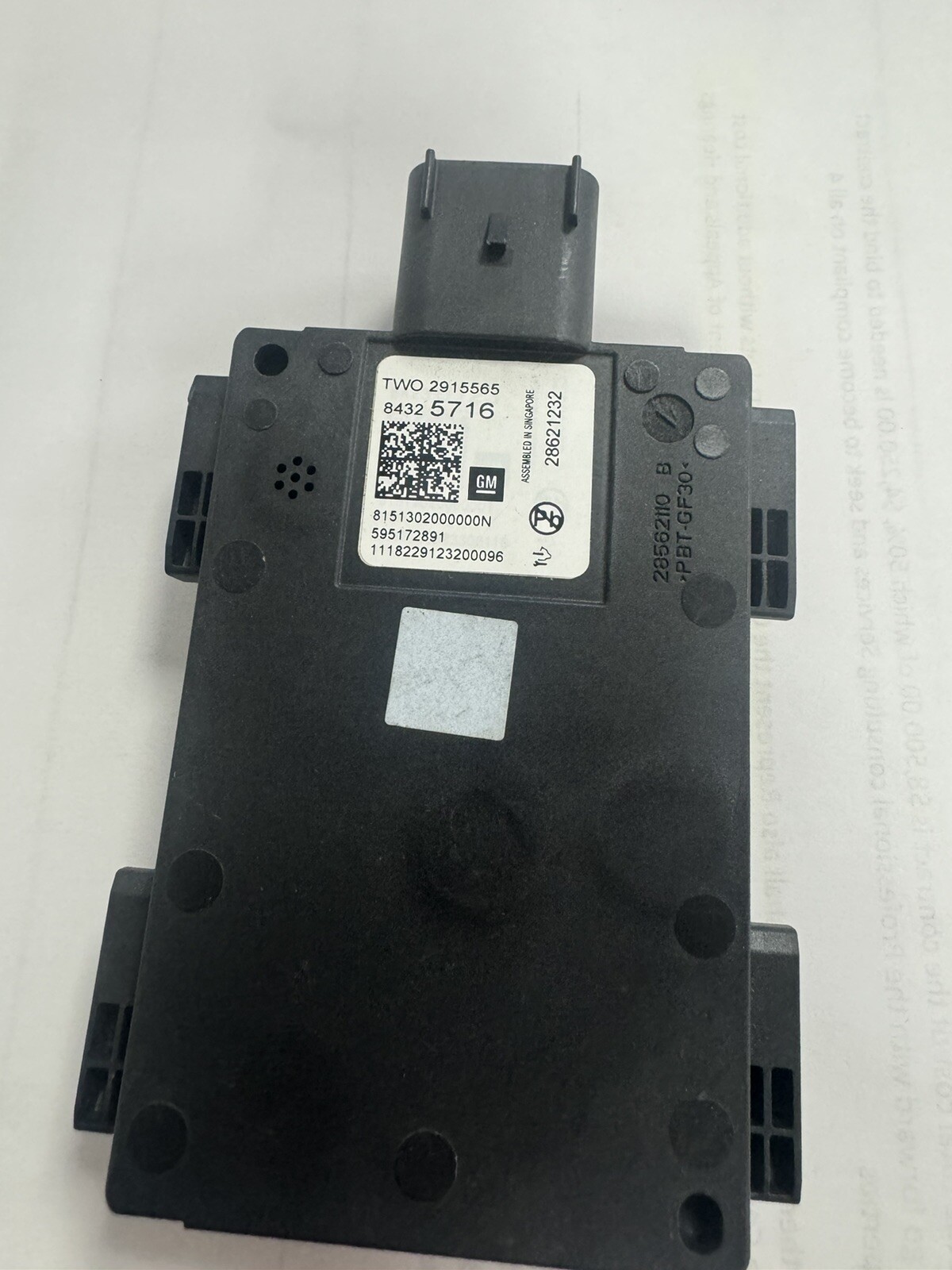 OEM 84325716 Lane Departure Warning Object Sensor Module 2016-2019 Cadillac CT6