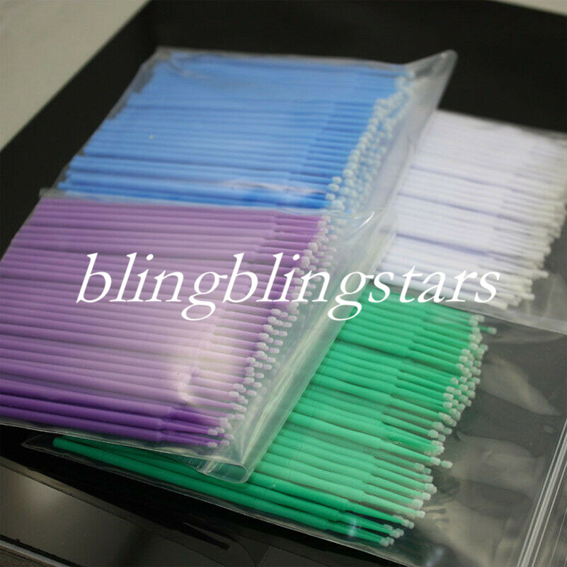100 Pcs Dental Disposable Micro Applicator Brush Tips Bendable 1.2/1.5/2.0/2.5mm