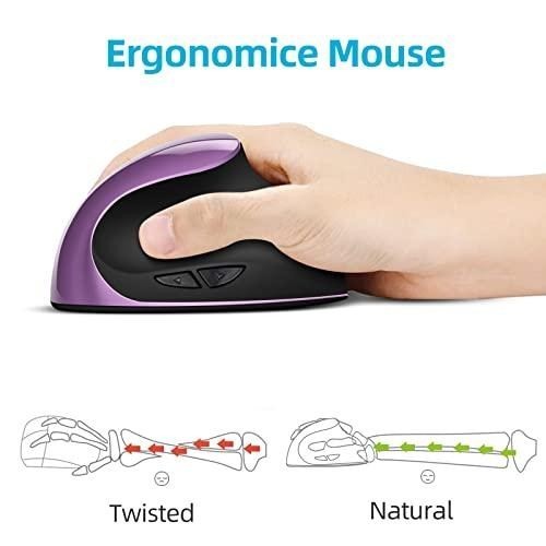 Woddlffy Ergonomic Mouse Wireless, Vertical Mouse Right Handed Small Mouse with