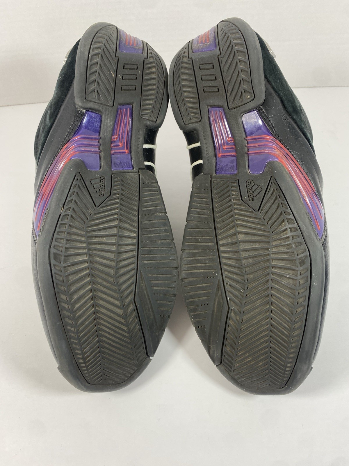 ADIDAS T-MAC 3 Restomod Size 9.5 GY2394 Basketball Shoes Black Purple Lace Up