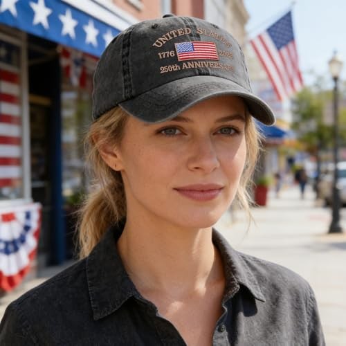 250th Anniversary USA Baseball Cap Embroidered Patriotic Hat