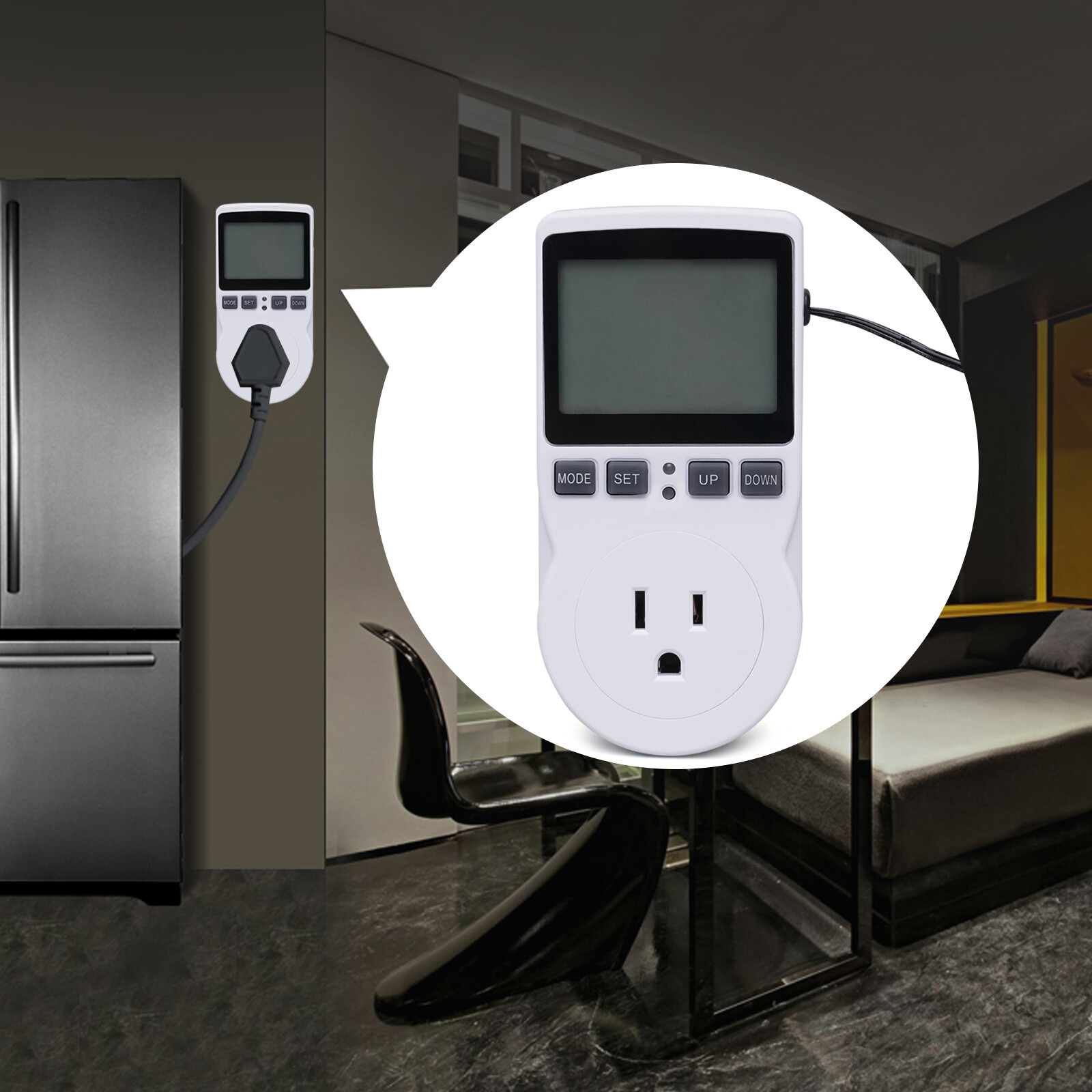 Digital Thermostat Outlet Plug Electronic Timer Switch Controller US
