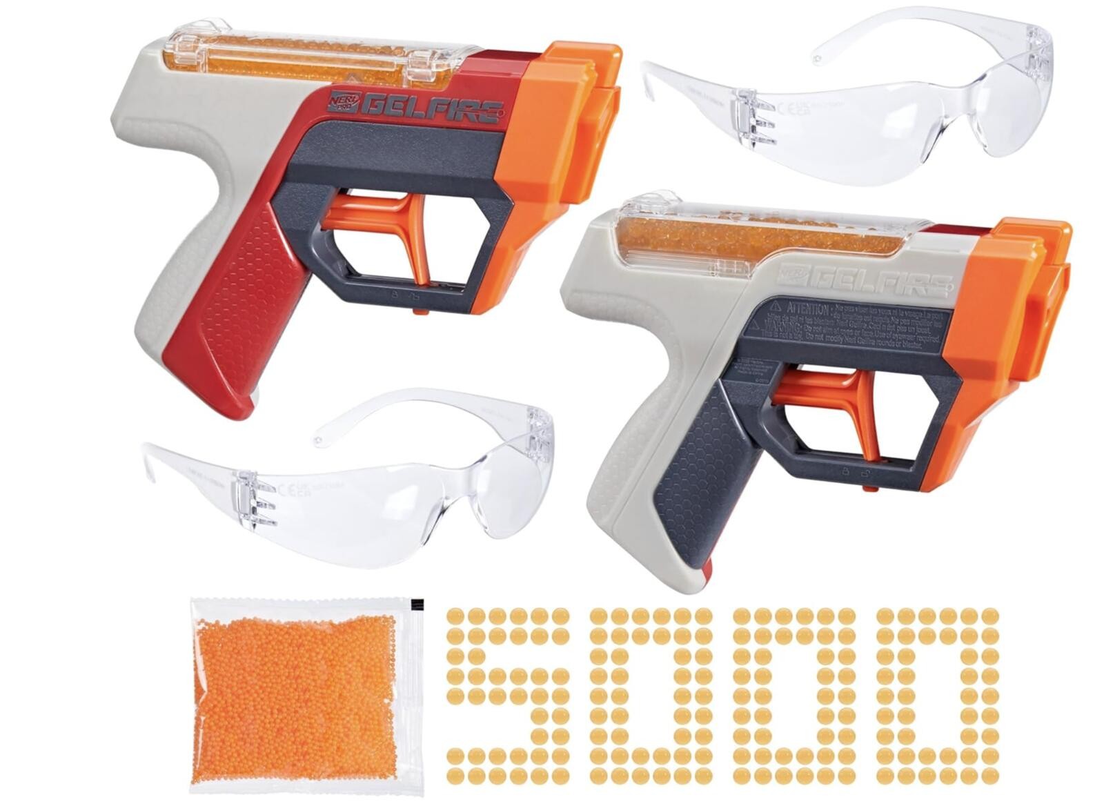 Nerf Pro Gelfire Dual Wield Pack: 2× 100 Round Blasters, 5000 Gelfire Rounds
