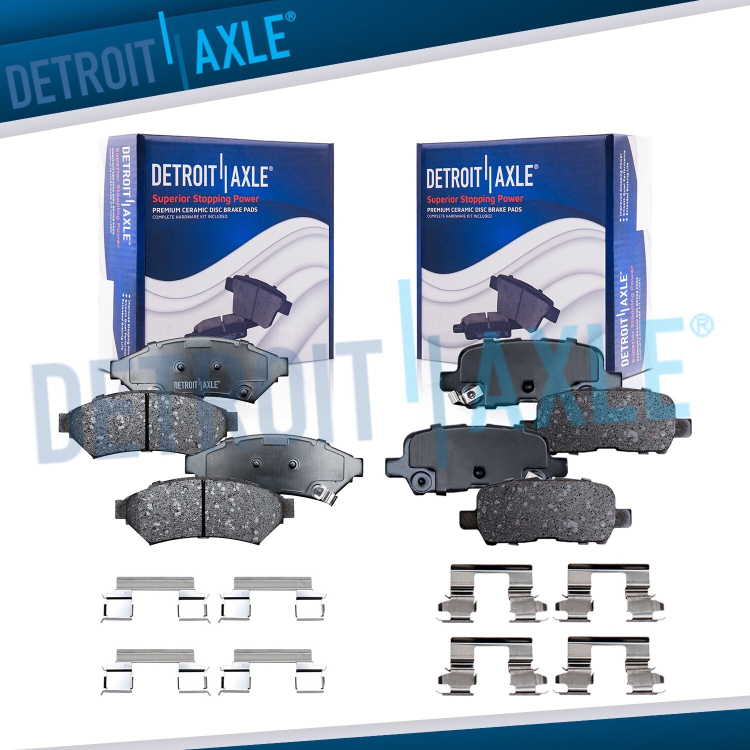 Front and Rear Ceramic Brake Pads Set for 2005 - 2009 Allure LaCrosse Grand Prix