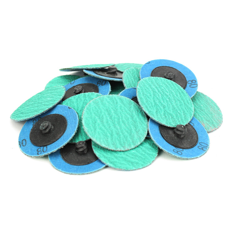 25 Pack - 2" 80 Grit Zirconia +Grind Aid Quick Change Sanding Discs Type R Roloc