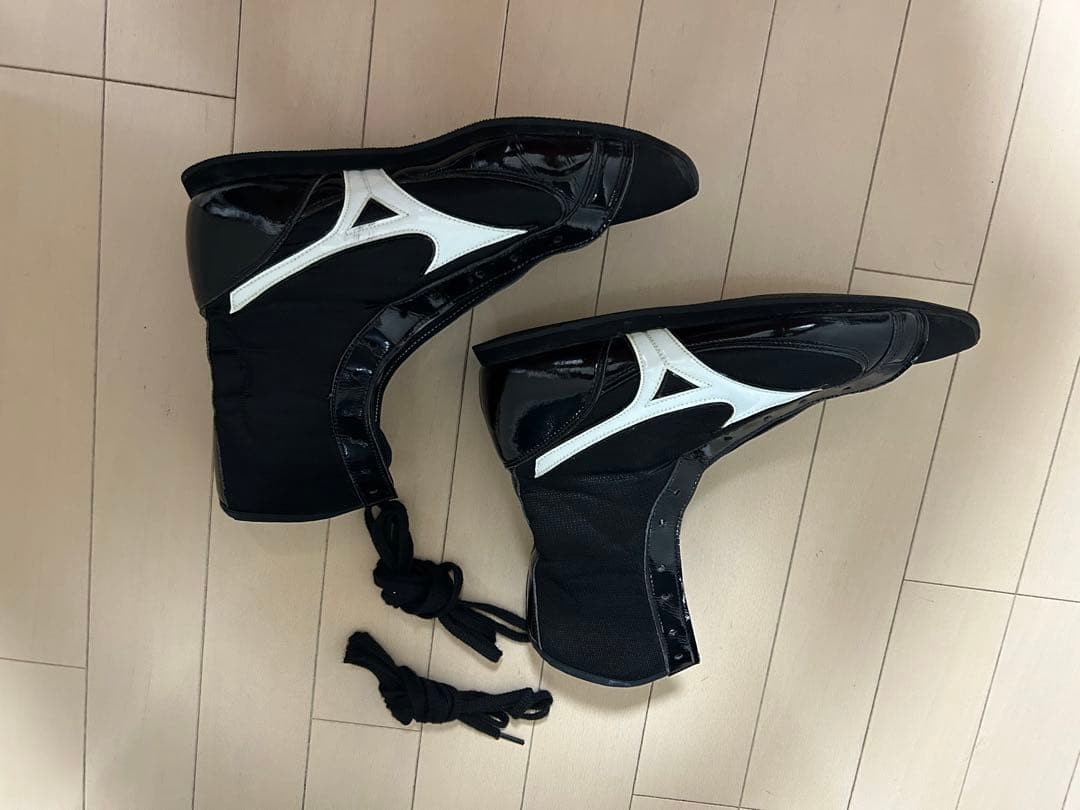 MIZUNO Boxing Shoes Black US8 26cm EUR40.5 UK7 Finisher MID 21GA2310 Japan Mint