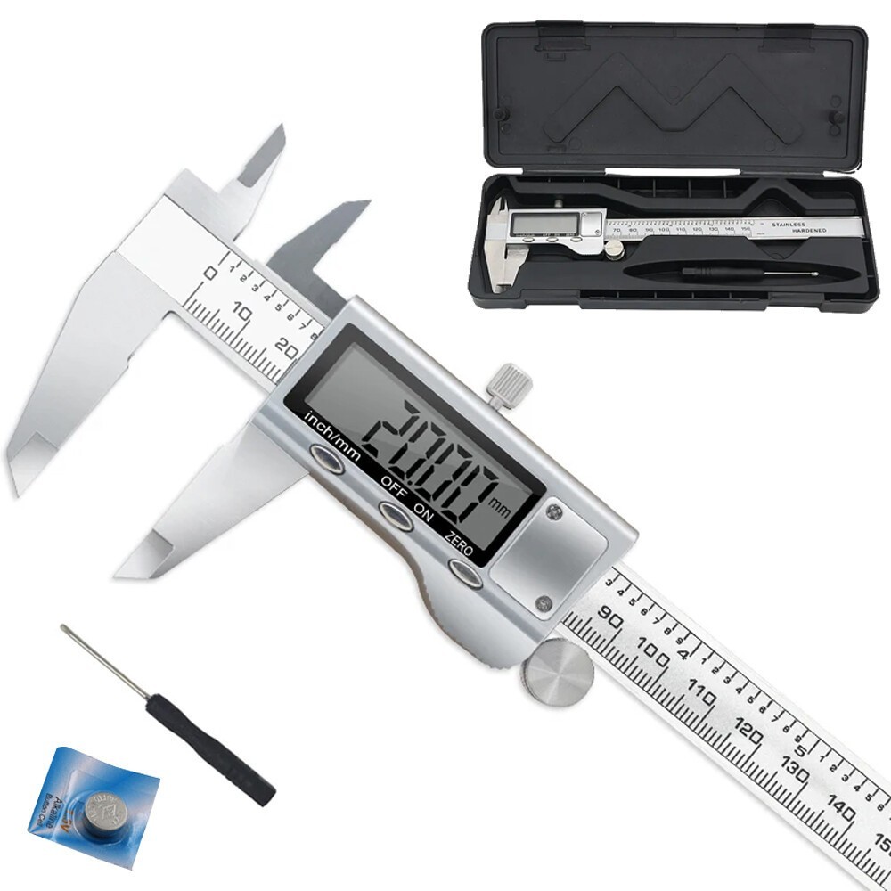 6" 150mm Digital Caliper Micrometer LCD Gauge Vernier Electronic Measuring Tool