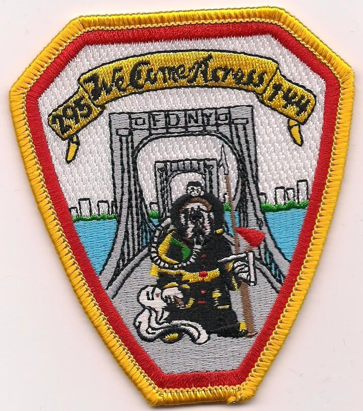 New York City Engine - 295 / Lad-144 "We Come Across" (3.5" x 4") fire patch