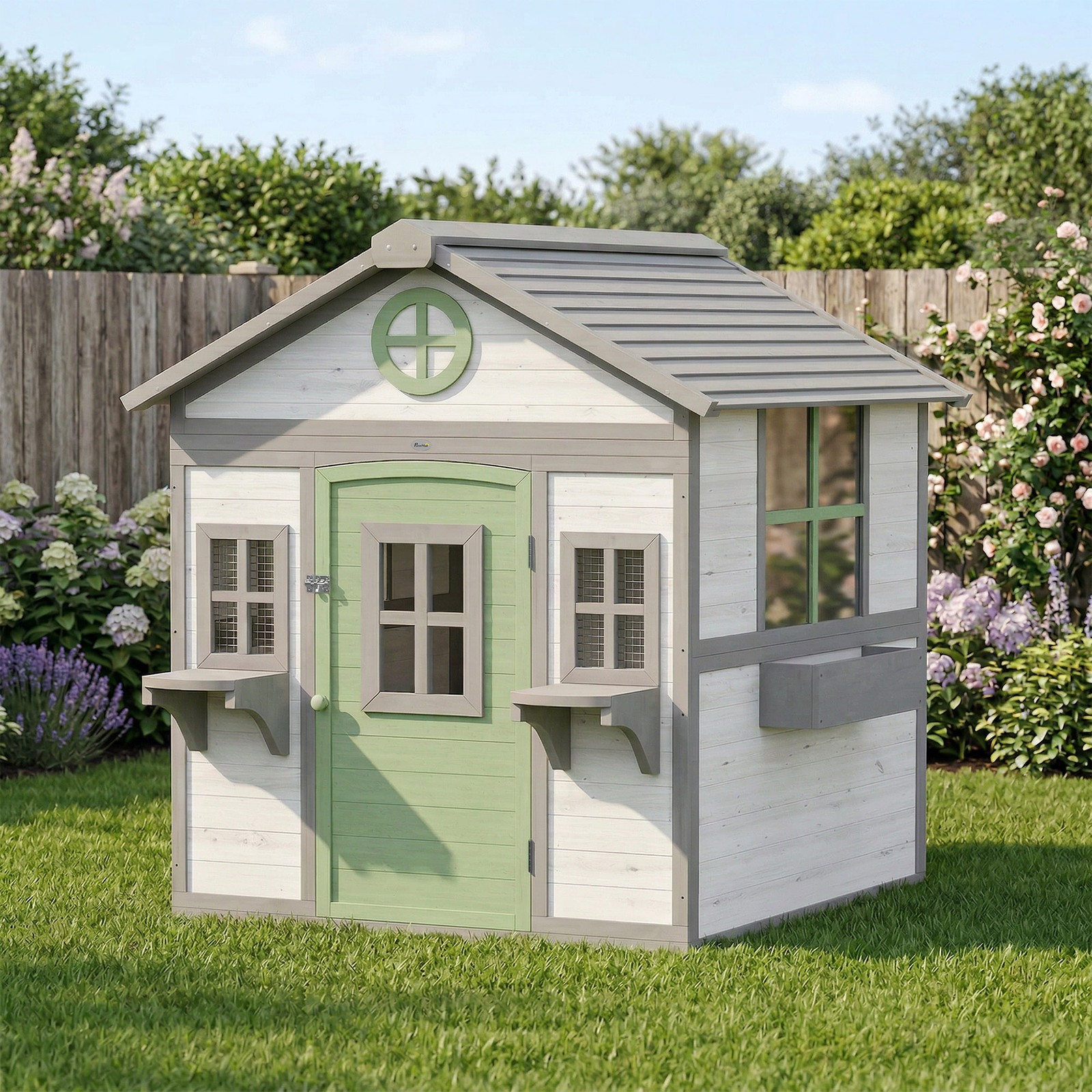 Chicken Coop, Wooden Hen House Outdoor Playhouse for 2-4 Chickens