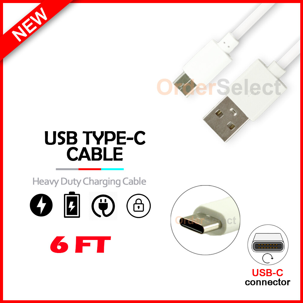 USB Type-C 6FT Charger Cable Cord for Android Phone LG Stylo 5+ / 5X /6