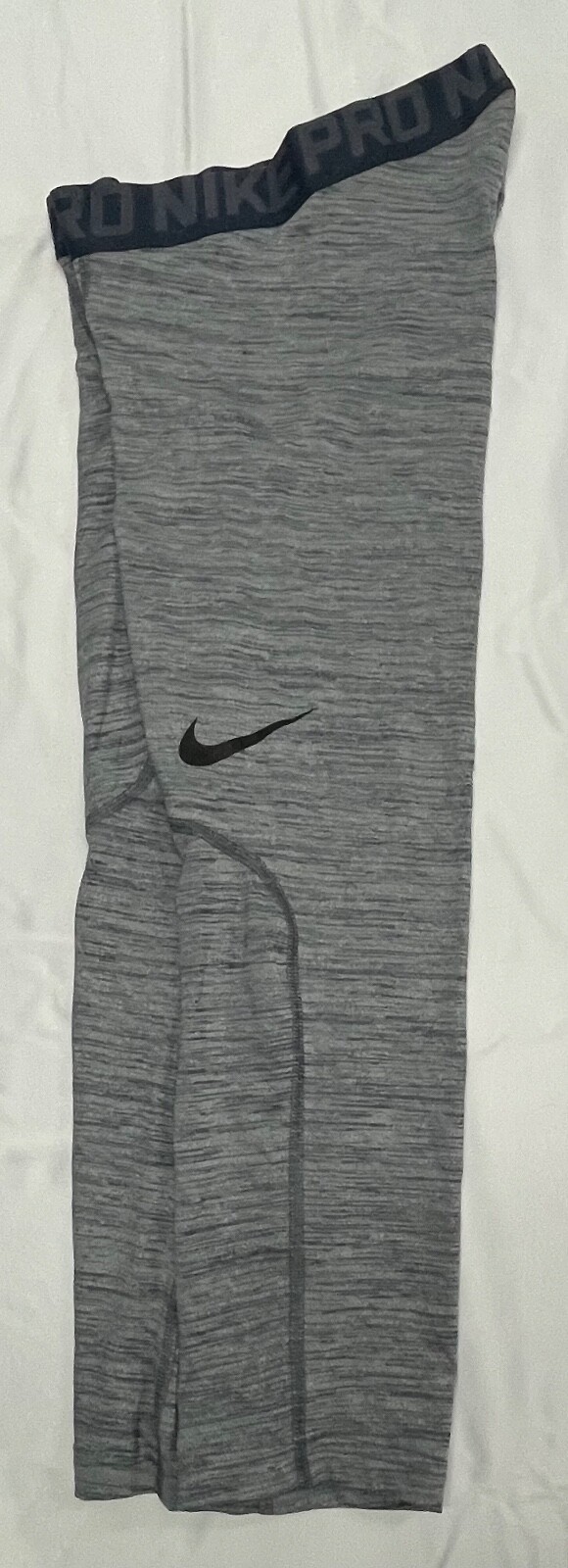 NIKE Mens Pro 3/4 Length Heather Tights (Lt Carbon/Thndr Blu/Blk 876643-012 SMAL