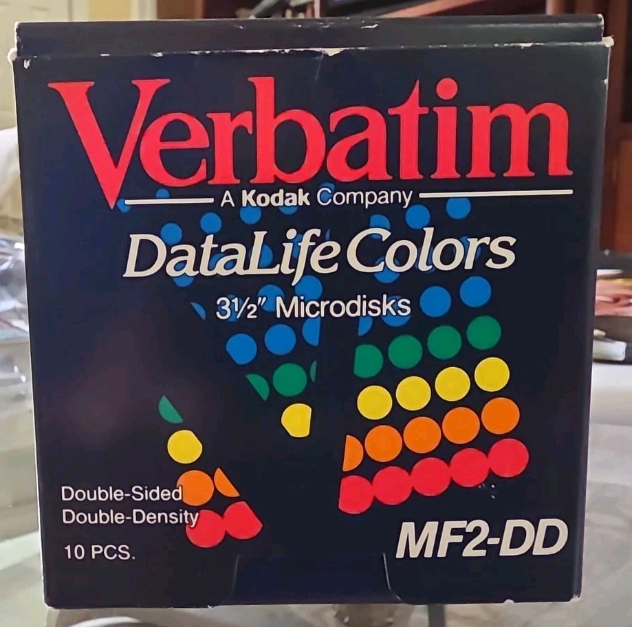 10pcs VERBATIM 3.5" Disk, MF2 Double-sided Double Density. Open Box, Unused