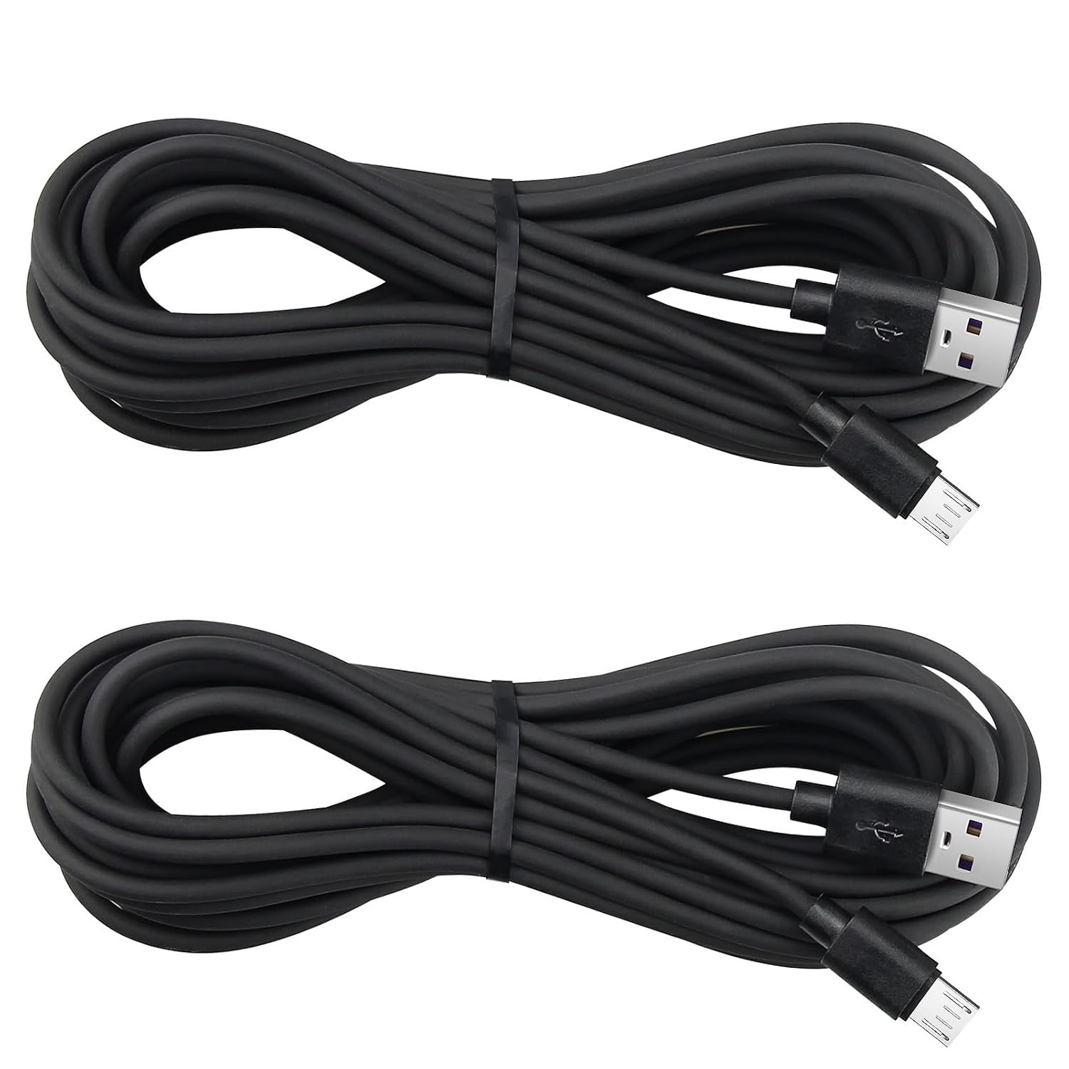 16 ft Durable Micro USB Charge Cable Set for PS4/Xbox - Two Cords Included