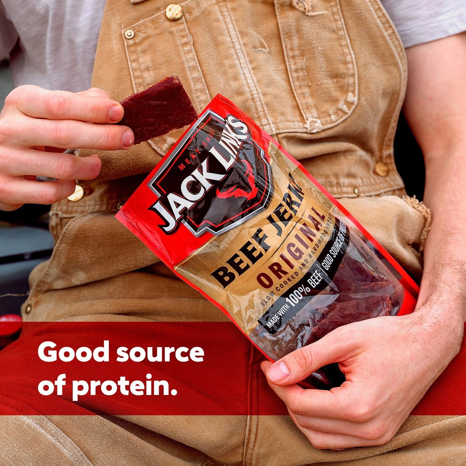 Jack Link’s Beef Jerky 100% Beef Original 2.85 oz 10g of Protein Per Serving