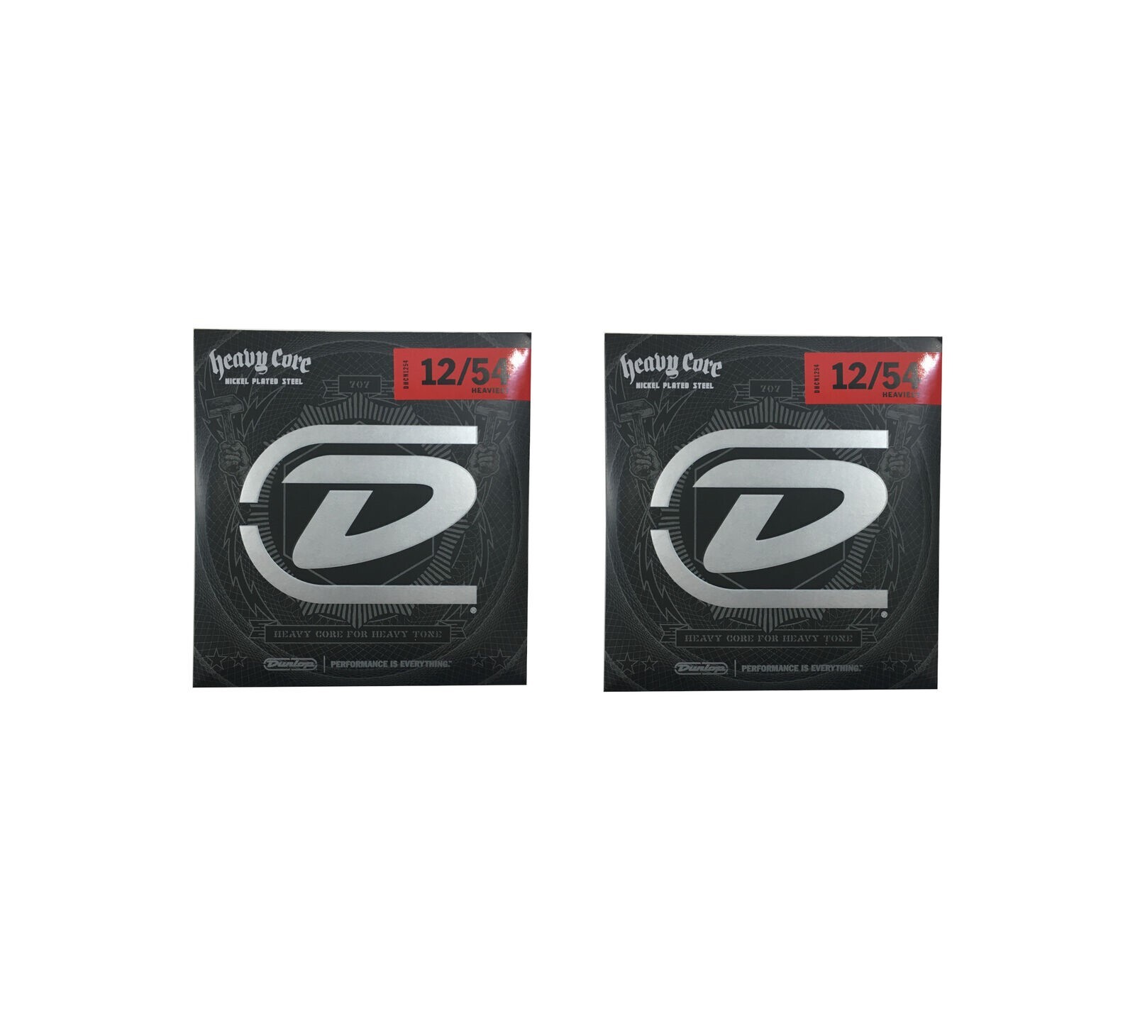 Dunlop Guitar Strings 2 Sets Heavy Core Heaviest Electric Extra Heavy