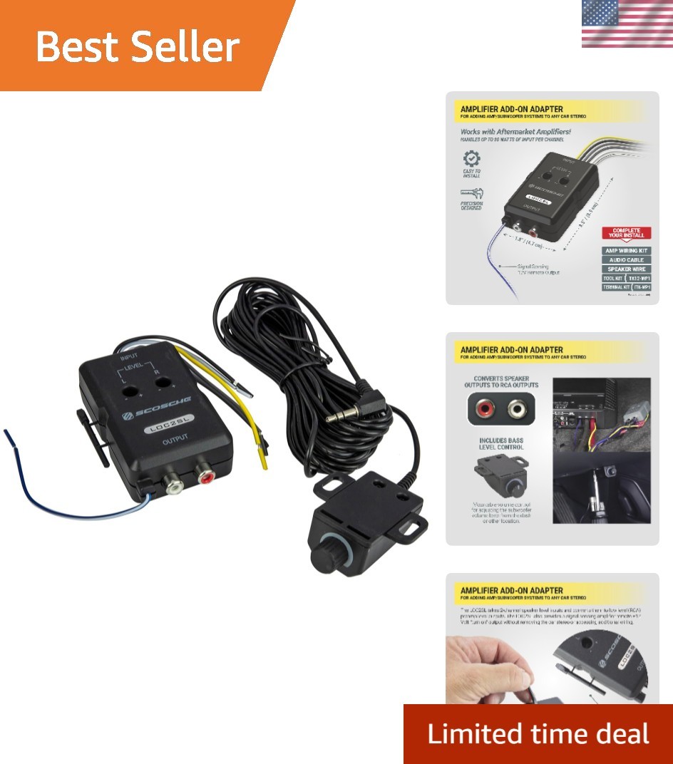 Compact RCA Line Converter for Seamless Factory Stereo Integration - 2 Channel