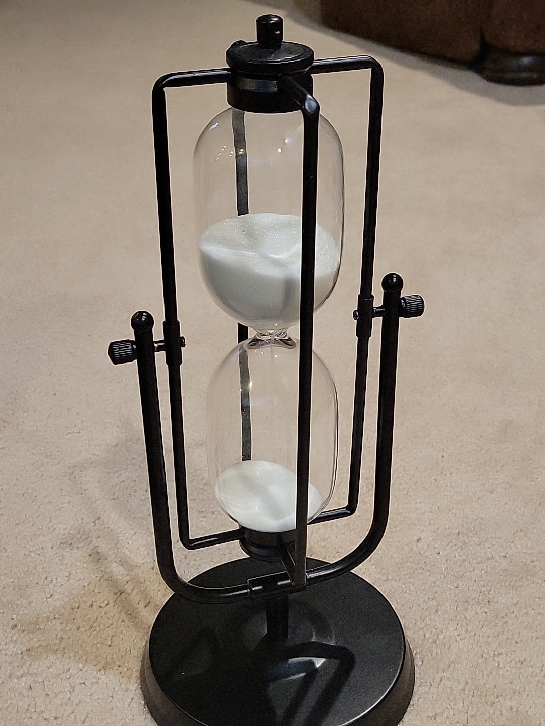 Wayfarer Black Decorative Sand Timer 14"