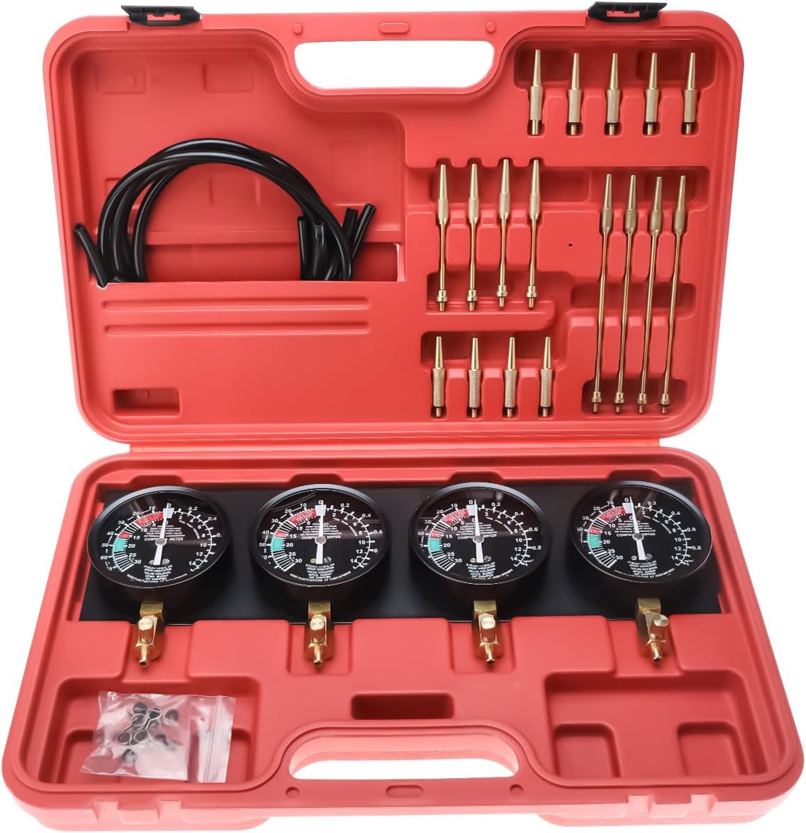 Motorcycle Carb Carburetor 4-Carb Synchronizer Vacuum Balancer Gauge Tool