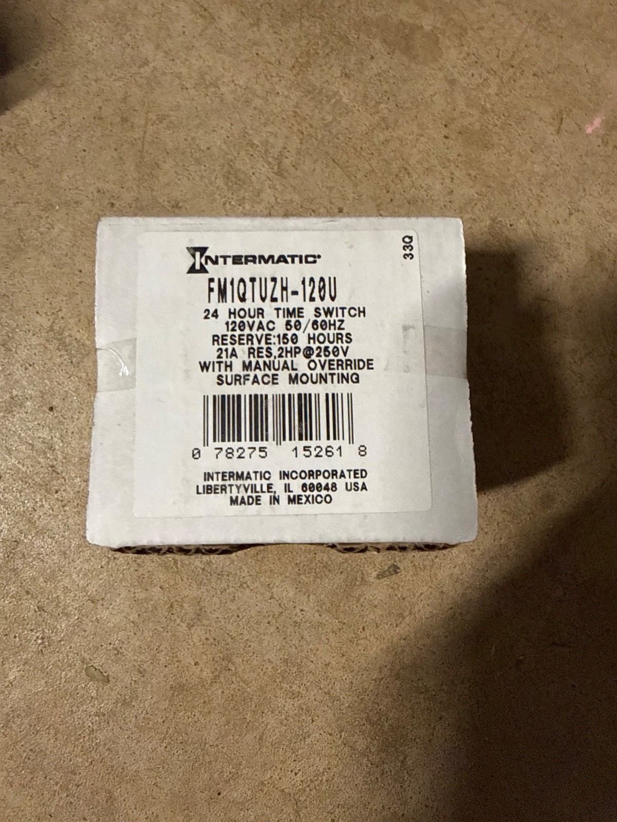 Intermatic FM1STUZ-120U 24 Hr time switch .