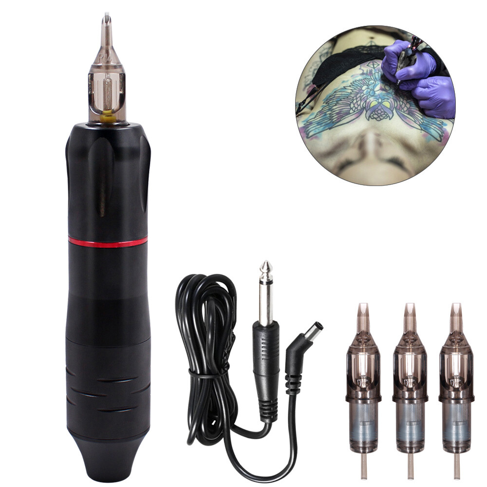 Biomaser Rotary Tattoo Machine Pen For Liner&Shader with 3 Cartridge Needles