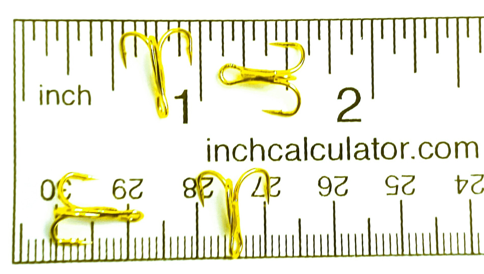 50 Chemically Sharpened Gold Treble Fishing Trout Hooks Size 14