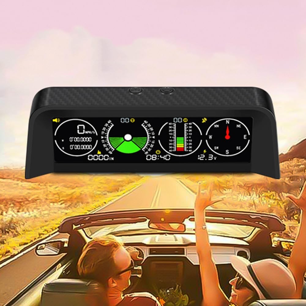 Car Inclinometer Offroad, Car Head Up Display Car, GPS Speedometer, Car HUD