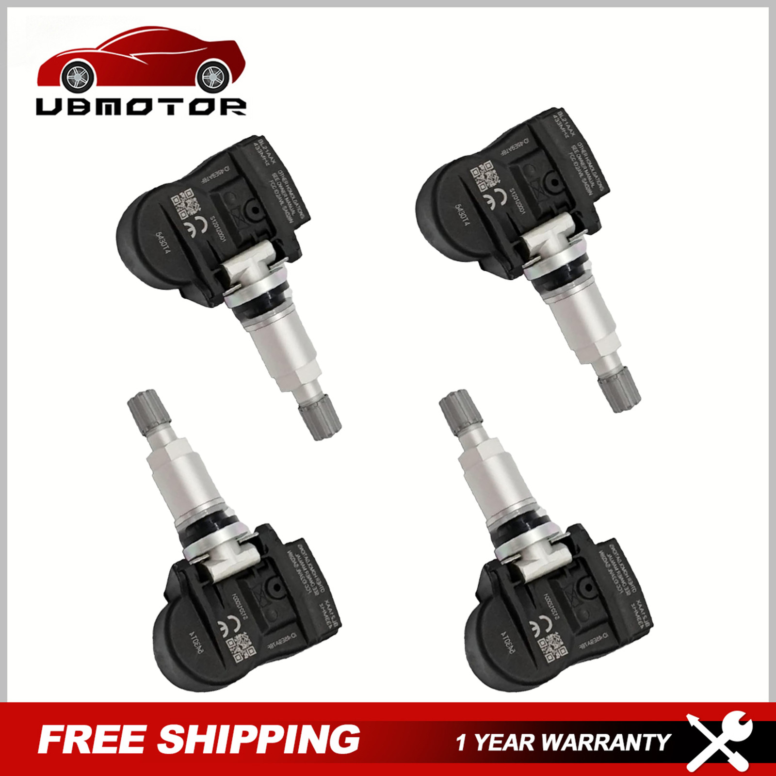 Set (4) TPMS Tire Pressure Sensor For Infiniti F35 M45 Nissan Altima 40700-JA00C