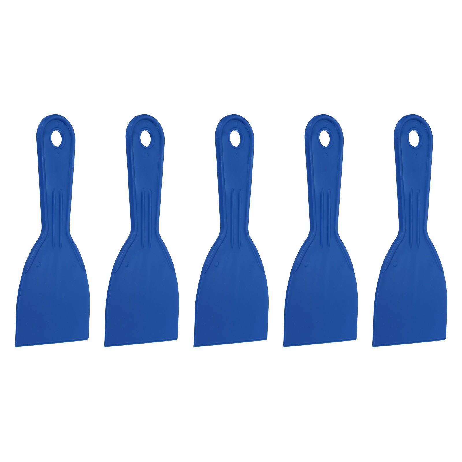 5pcs Putty Knife 3" Width Flexible Plastic Putty Knife Paint Scraper Blue