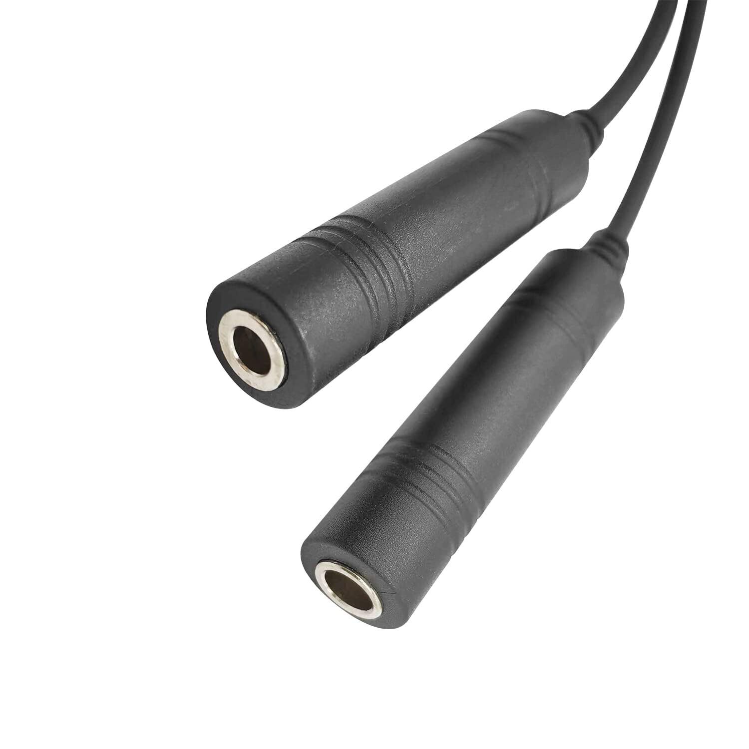 General Aviation Headset Adapter to Kenwood K1 Plug | Dual GA Plugs compatible w