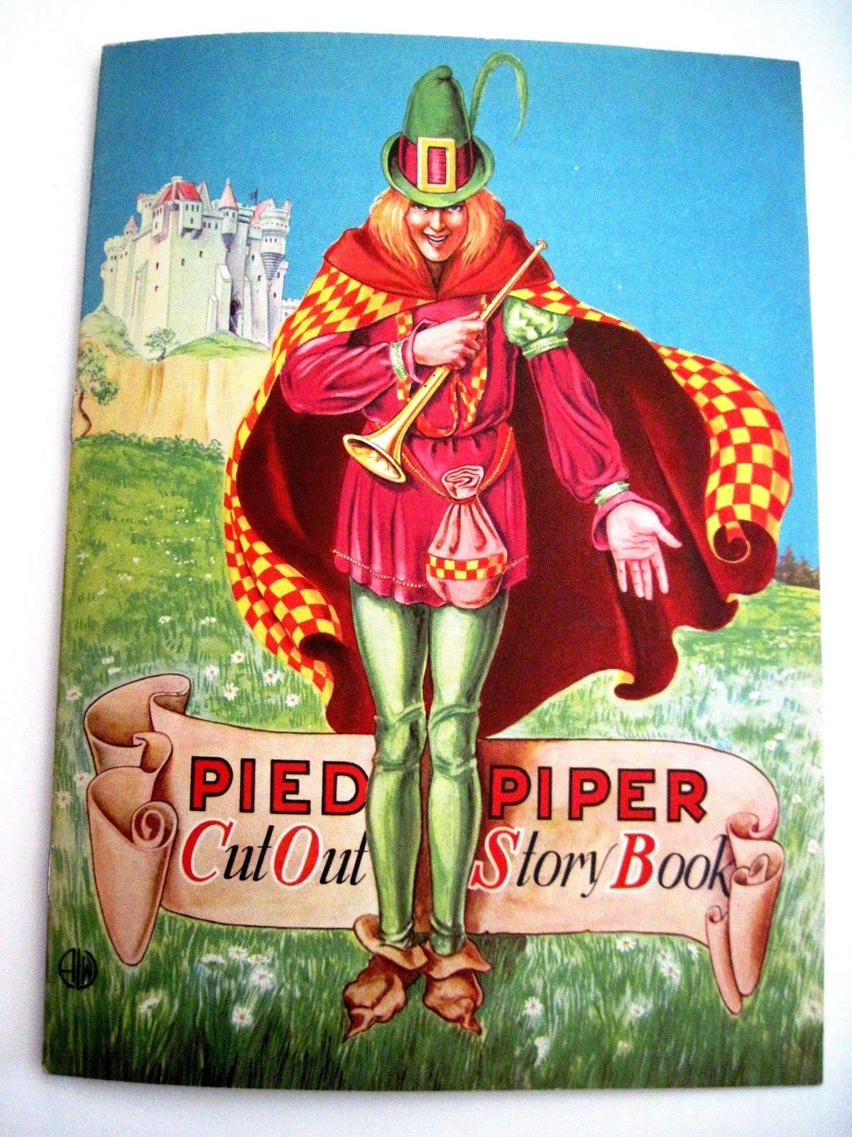1940's "Pied Piper Shoes" Booklet Premium w/ Colorful Cut Outs of Girl & Boy  *