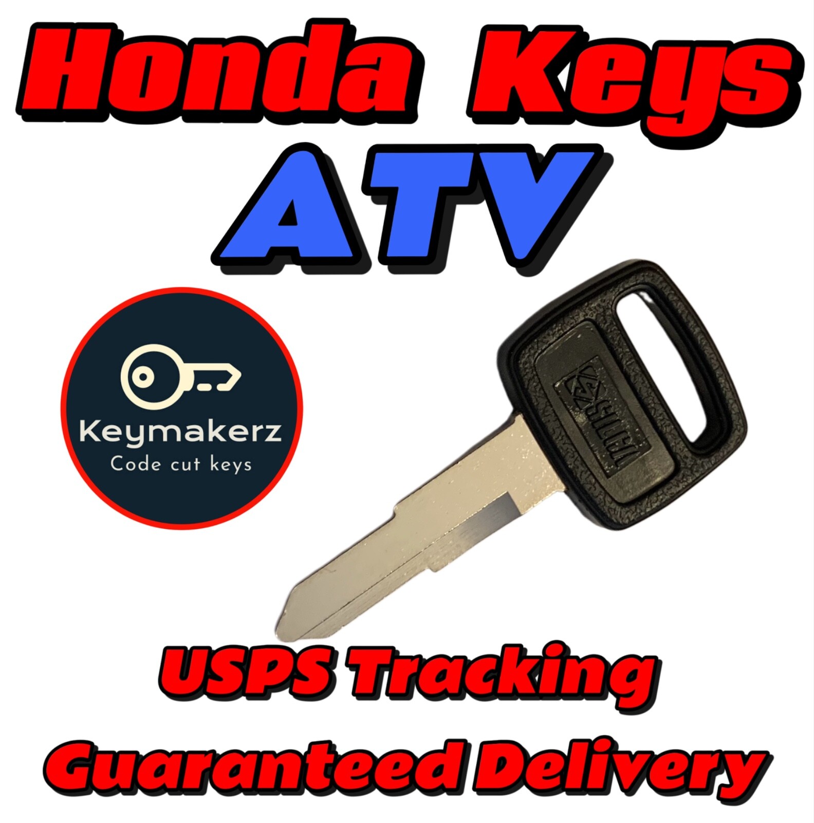 Honda ATV Keys Cut To Your Key code A00-A99 B00-B99