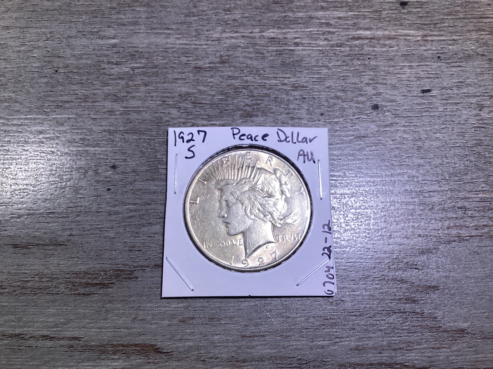 1927 S Peace Silver Dollar Key Date in AU Condition San Francisco 07042212tek