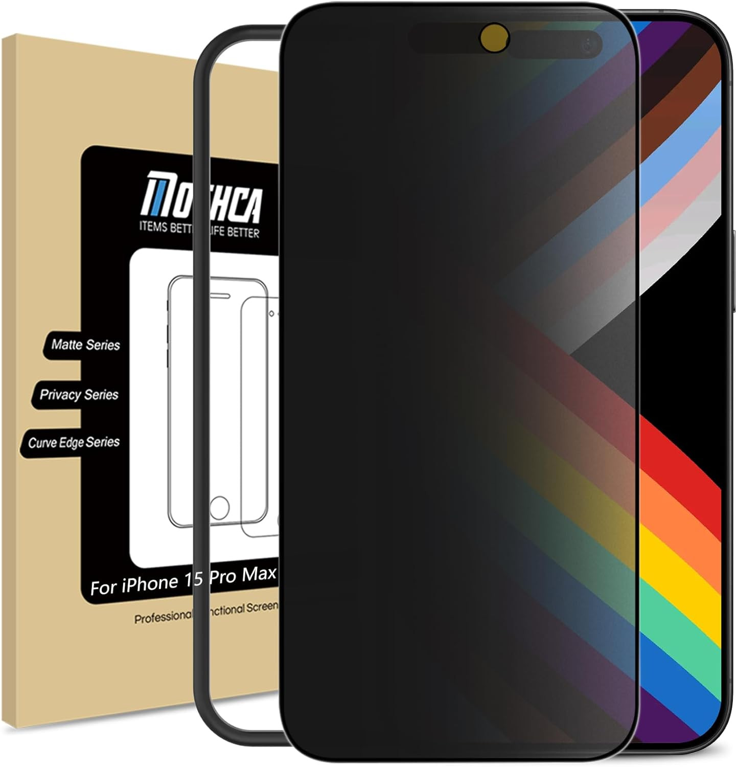 Mothca Matte Privacy Screen Protector for iPhone 15 Pro Max[6.7 inch] with...