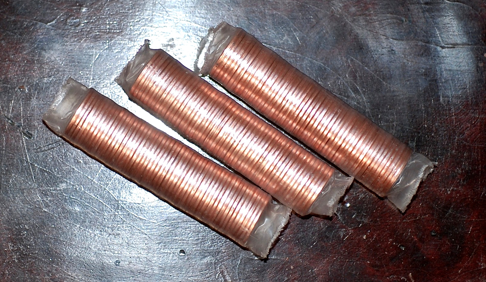 Three (3) BU Rolls U.S. 2009-D Lincoln Cent "Formative years" in Bank Plastic