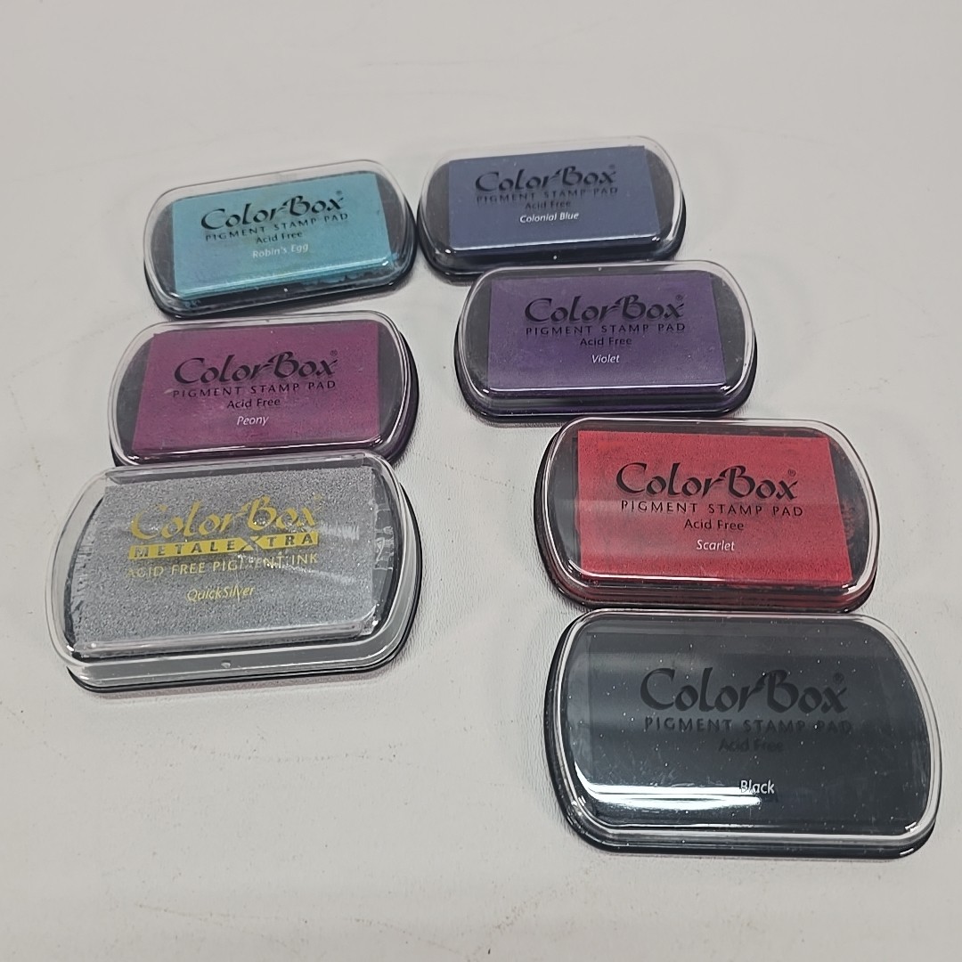 Color Box PIGMENT INK PADS Lot of 7