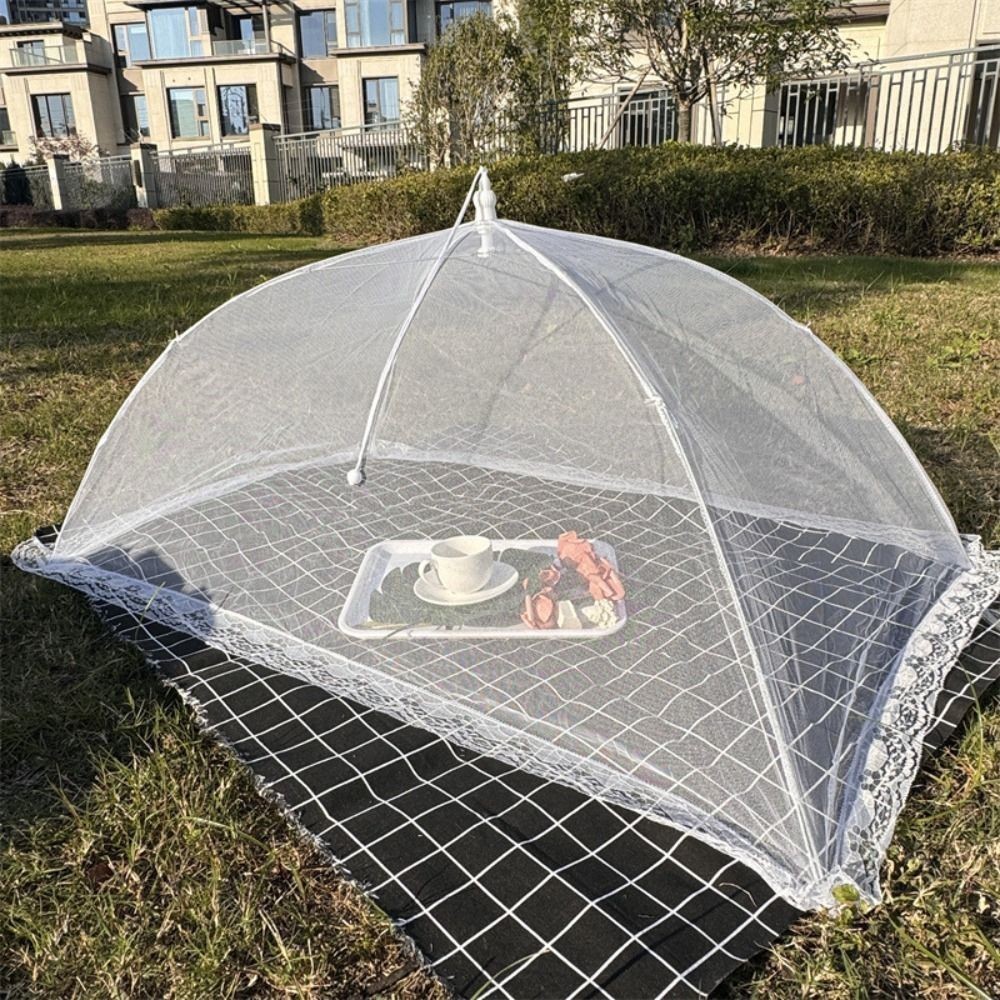 Breathable Dining Table Mesh Cover Foldable Vegetable Cover Umbrella