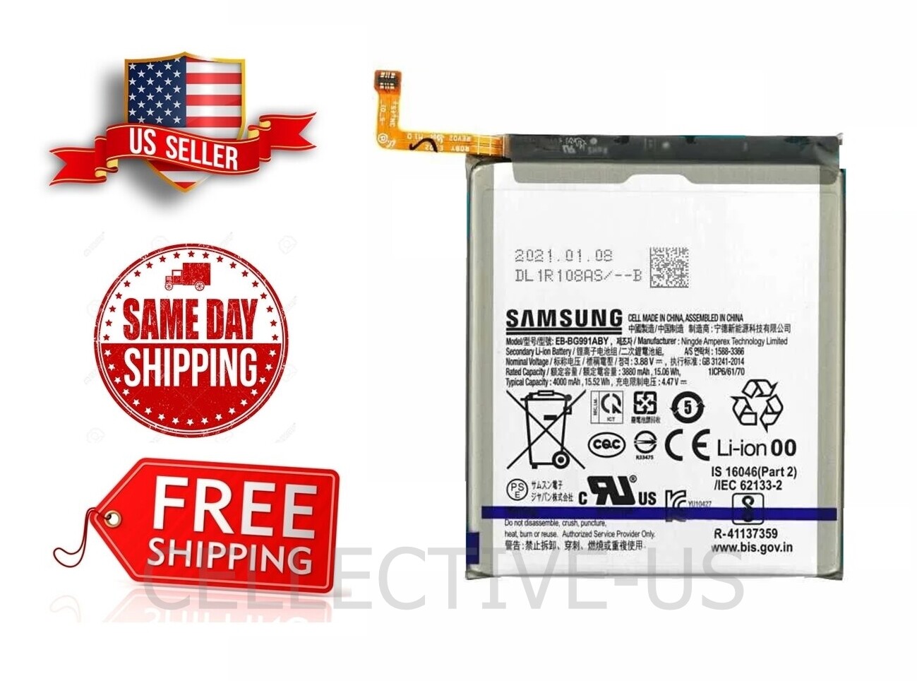 New OEM Samsung Galaxy S21 Battery EB-BG991ABY Genuine Replacement G991 G991U