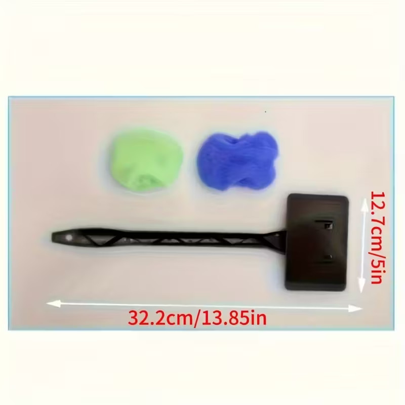 A Dual-Purpose Car Window Cleaning Brush with Interchangeable Heads