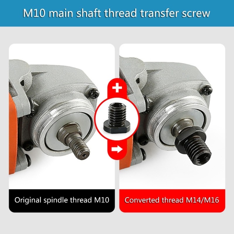 Angled Grinder Adapter M10 M14 M16 Thread Attachment Grinder Spindles